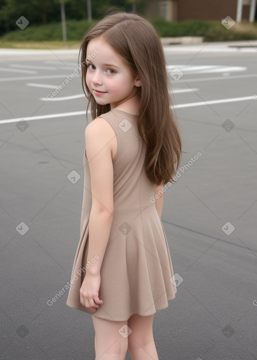 Child girl with  brown hair