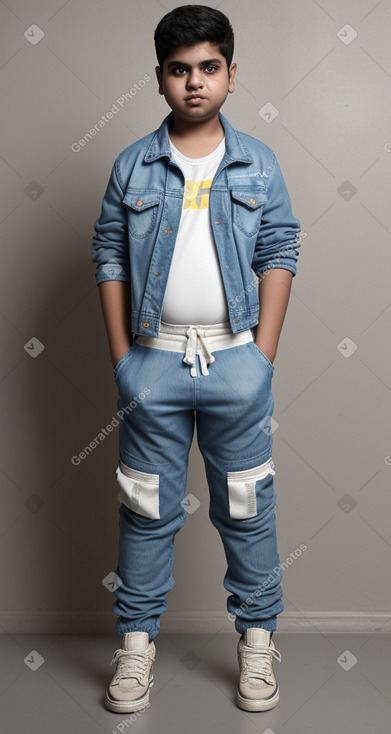 Indian teenager boy with  white hair