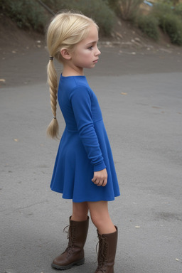 Chilean child girl with  blonde hair