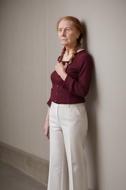 Austrian elderly female with  ginger hair