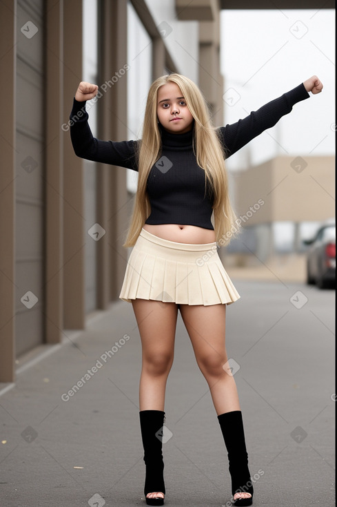 Yemeni teenager girl with  blonde hair