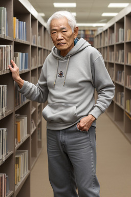 Taiwanese elderly male with  gray hair