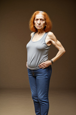 Egyptian elderly female with  ginger hair