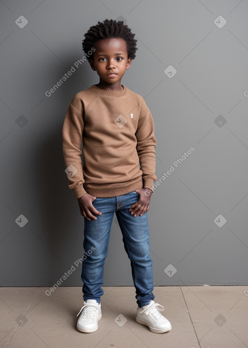 Kenyan child boy with  brown hair