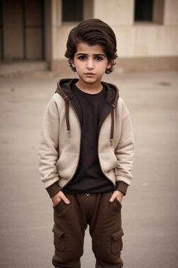 Iraqi child boy with  brown hair