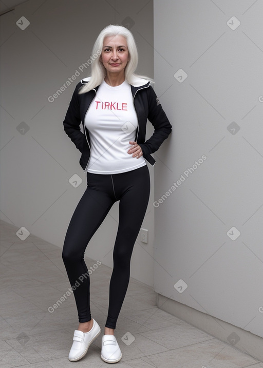 Turkish 45 years female with  white hair