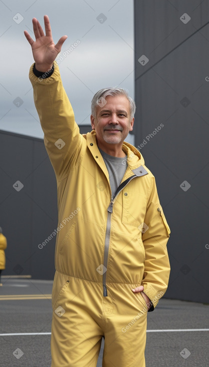 Canadian middle-aged male with  gray hair