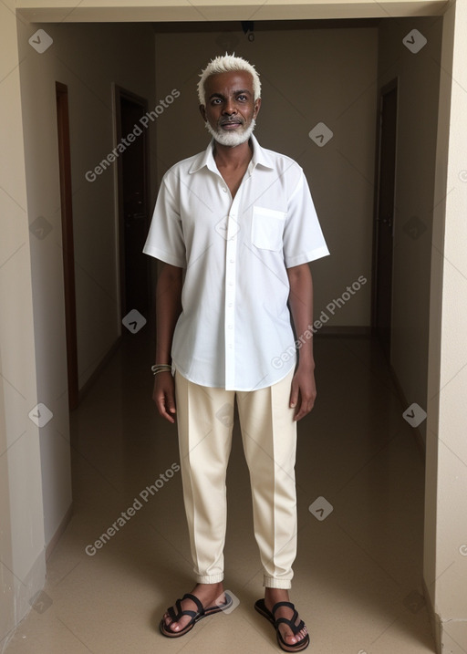 Sudanese adult male with  white hair