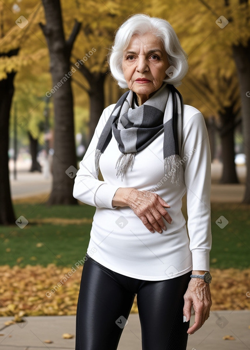 Algerian elderly female with  white hair