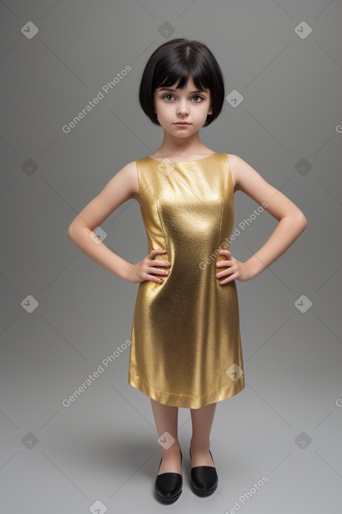 Slovenian child female with  black hair