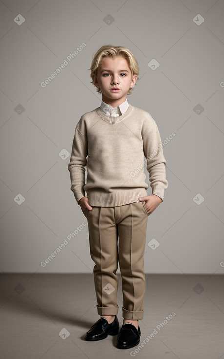 Albanian child boy with  blonde hair