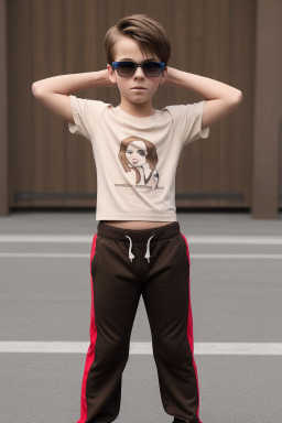 Polish child boy with  brown hair