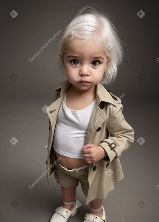 Cuban infant girl with  white hair