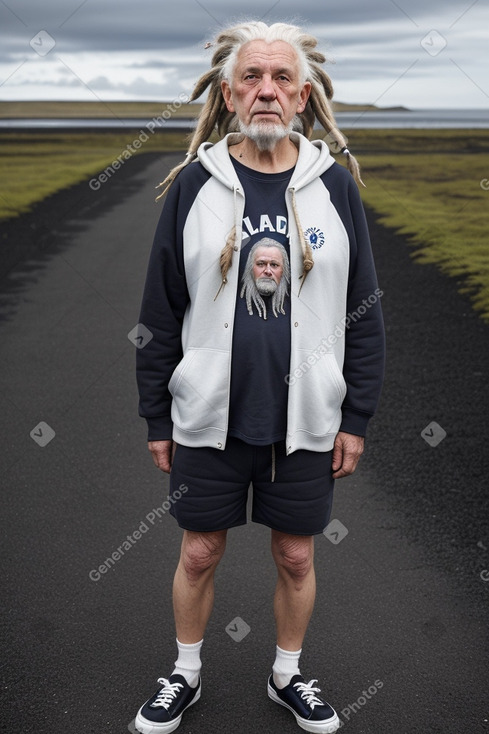 Icelandic elderly male with  white hair