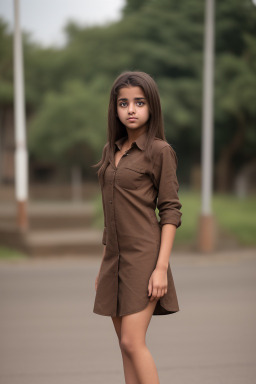 Yemeni teenager girl with  brown hair