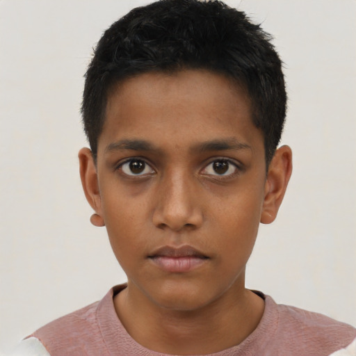 Neutral black young-adult male with short  brown hair and brown eyes