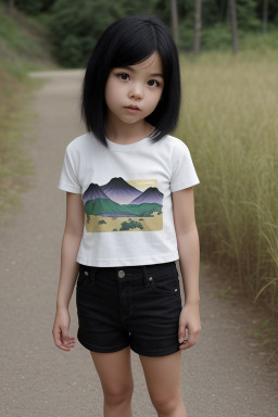 Japanese child female with  black hair