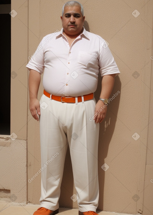 Jordanian middle-aged male with  white hair