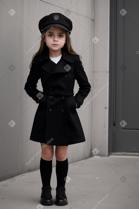 Uruguayan child girl with  gray hair