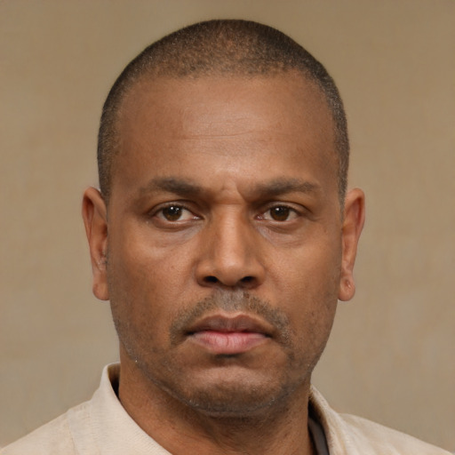 Neutral latino adult male with short  brown hair and brown eyes