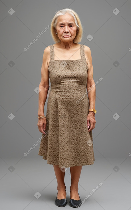 Peruvian elderly female with  blonde hair