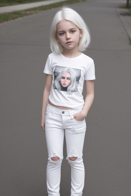 Child girl with  white hair