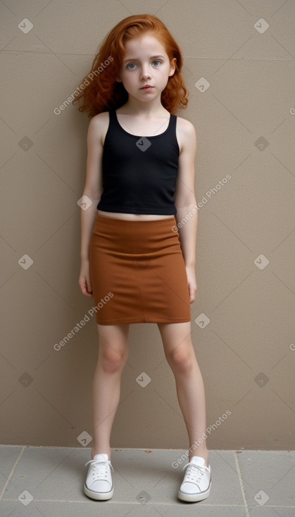 Spanish child female with  ginger hair