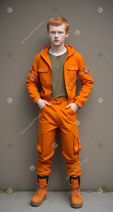 Swiss teenager boy with  ginger hair