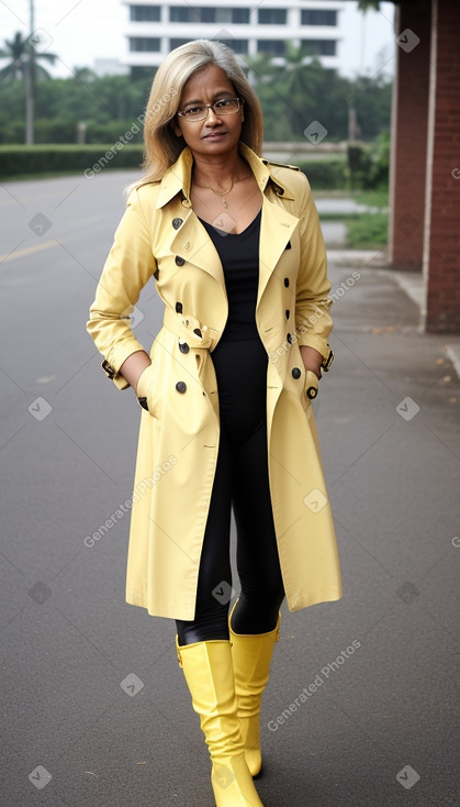 Sri lankan middle-aged female with  blonde hair