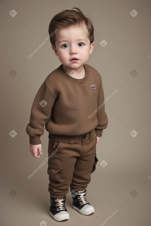 British infant boy with  brown hair