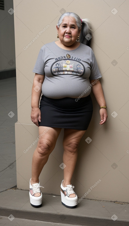 Costa rican elderly female with  gray hair