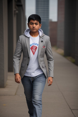 Nepalese teenager boy with  gray hair