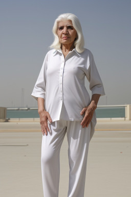 Kuwaiti elderly female with  white hair