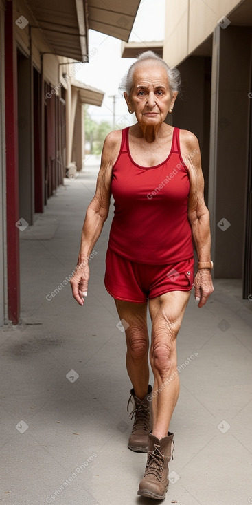 Lebanese elderly female with  brown hair