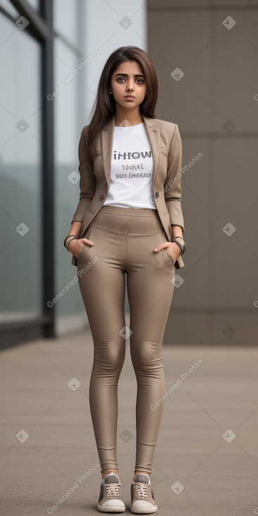 Yemeni young adult female with  brown hair