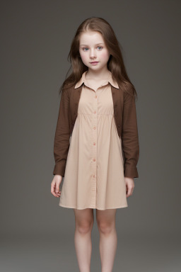 Child girl with  brown hair