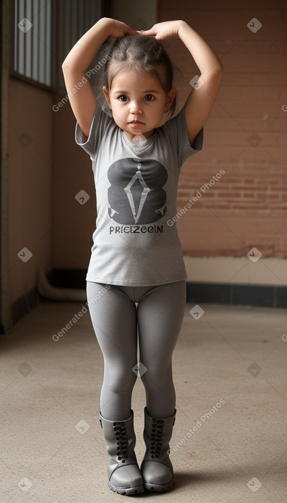 Paraguayan infant girl with  gray hair