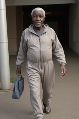 Zambian elderly male with  gray hair