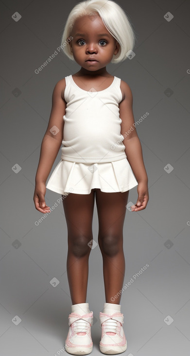 Tanzanian infant female with  white hair