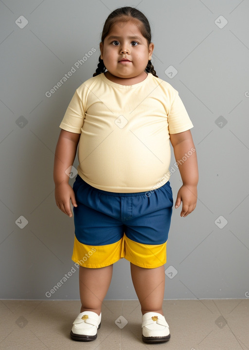 Ecuadorian child girl with  blonde hair