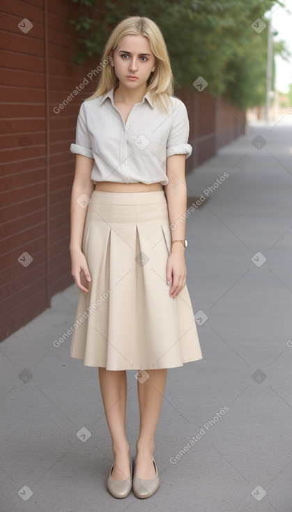 Spanish young adult female with  blonde hair