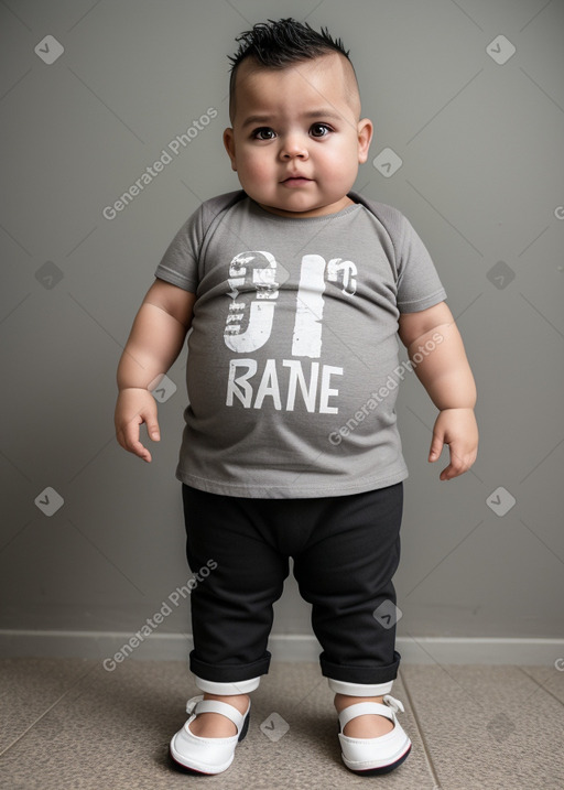 Costa rican infant boy with  gray hair