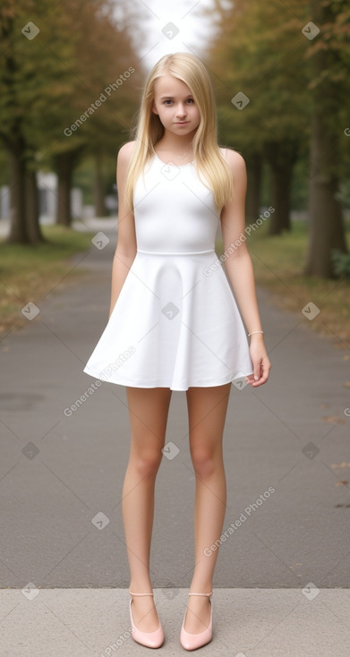 Polish teenager girl with  blonde hair