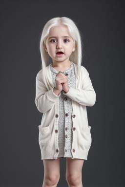 Azerbaijani infant girl with  white hair