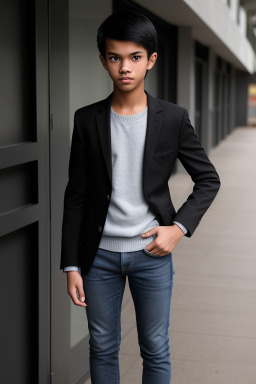 Malaysian teenager boy with  black hair