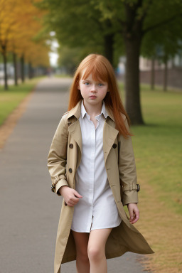 Norwegian child girl with  ginger hair