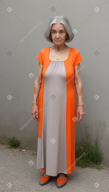 Croatian elderly female with  gray hair