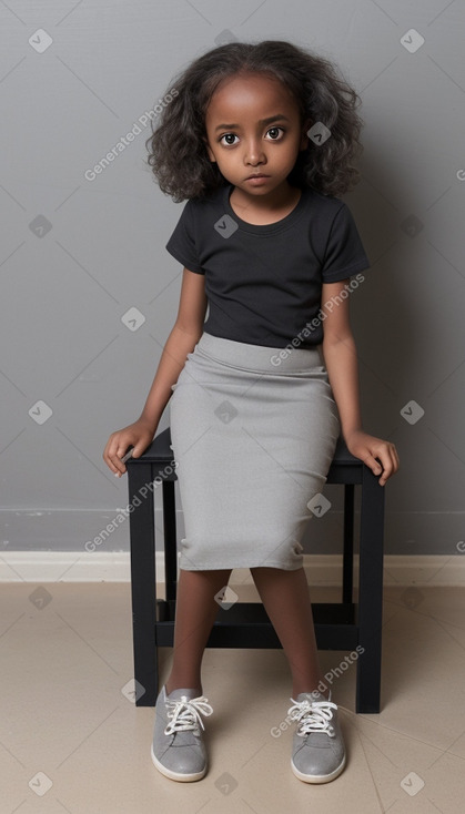 Ethiopian child female with  gray hair