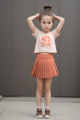 Canadian child girl with  brown hair