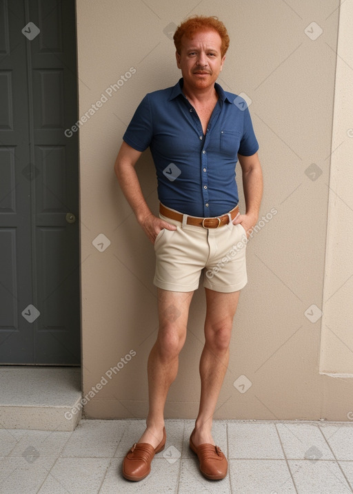 Tunisian middle-aged male with  ginger hair